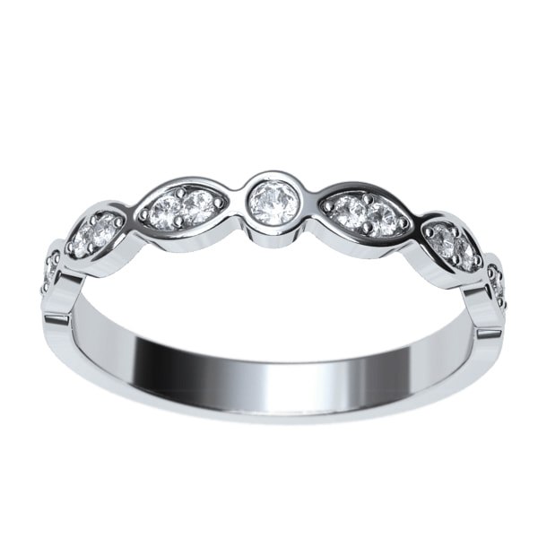 Argolla vintage en oro 18k con diamantes Eternity Joyería - Anillos de compromiso y argollas de matrimonio en oro
